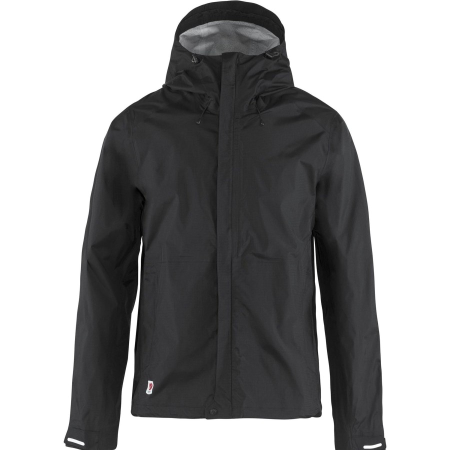 Miehet Fjällräven Retkeily & Ulkoilu | M'S High Coast Hydratic Jacket - Kierratetty Polyamidi Black