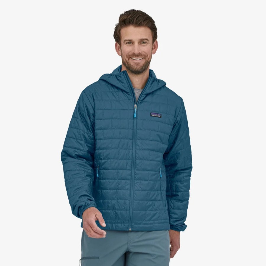 Miehet Patagonia Patagonian Miesten Vaatteet | Miesten Nano Puff® Hupullinen Toppatakki - Kierratetty Polyesteri