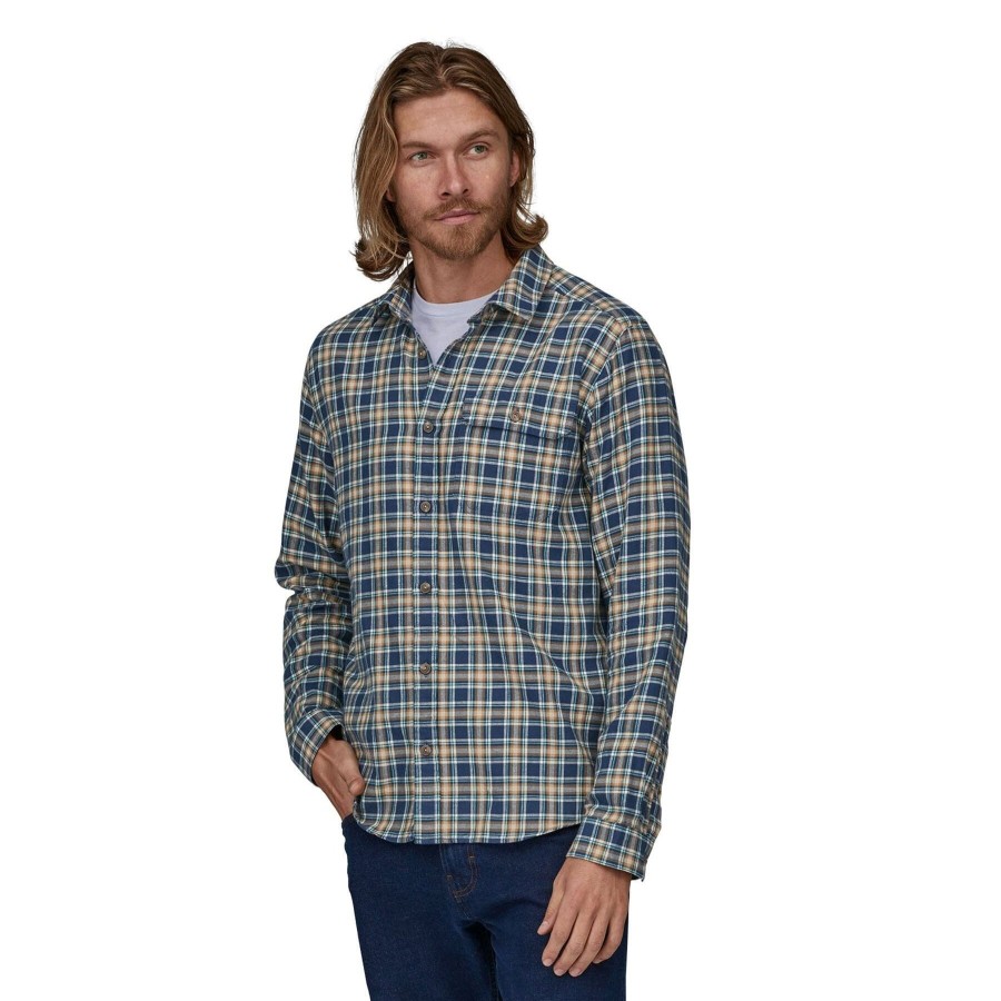 Miehet Patagonia Retkeily & Ulkoilu | Miesten L/S Cotton In Conversion Lw Fjord Flannel Shirt - 100% Cotton In Conversion