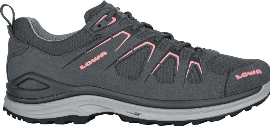 Naiset LOWA Vaellus- Ja Retkeilykengat | Naisten Innox Evo Gtx Lo Vaelluskengat - Matalat Gore-Tex Kengat Asphalt / Salmon