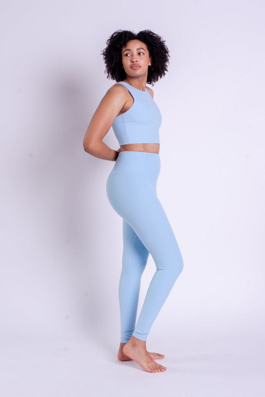 Naiset Girlfriend Collective Jooga | Rib High-Rise Leggingsit - Valmistettu Kierratetyista Pulloista