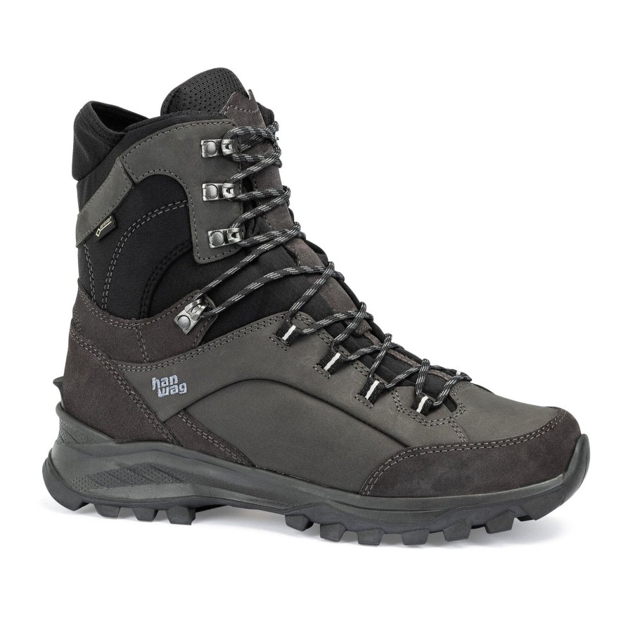 Miehet Hanwag Miesten Uutuudet | Miesten Banks Snow Gtx - Leather Working Group -Sertifioitu Nupukkinahka Asphalt/Black