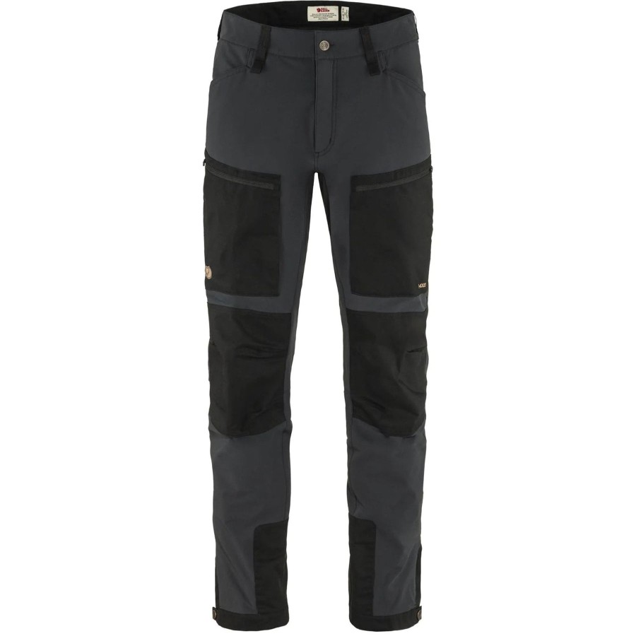 Miehet Fjällräven Retkeily & Ulkoilu | Miesten Keb Agile Trousers Housut- G-1000® Lite Eco Stretch Black-Black