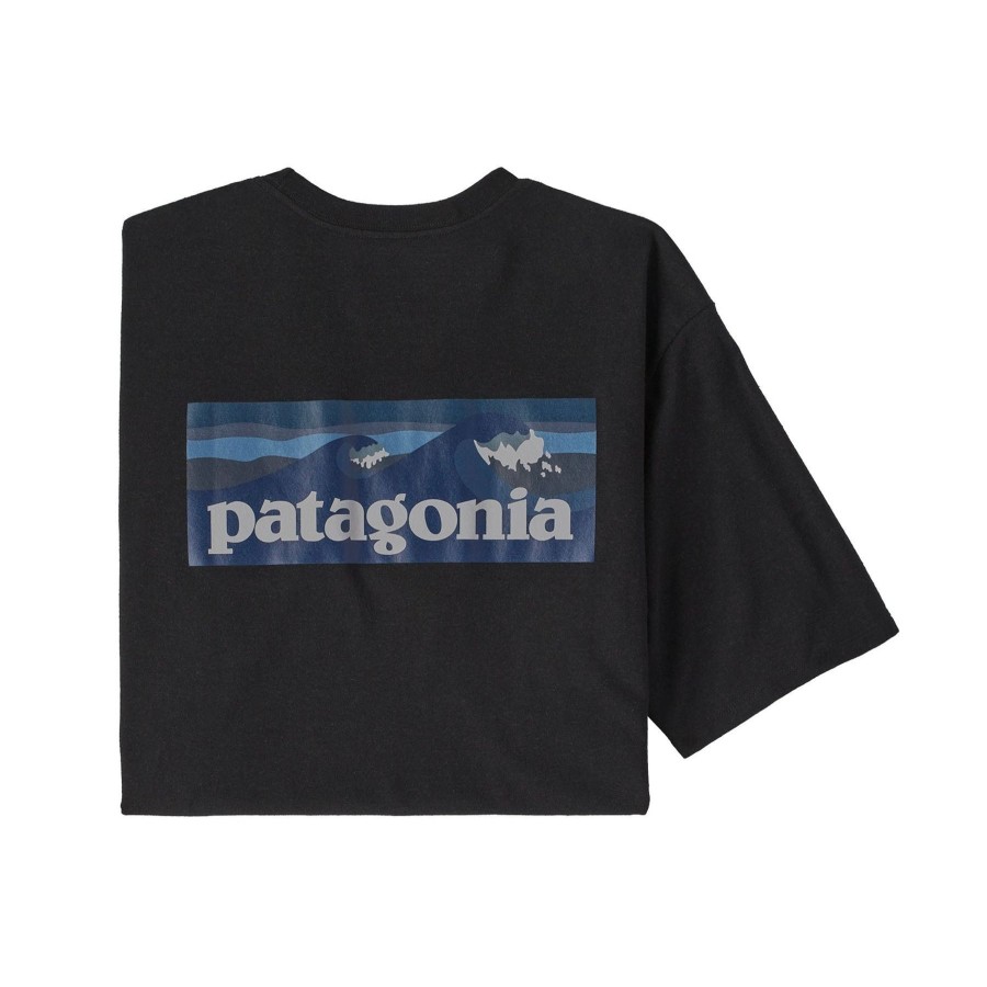 Miehet Patagonia Miesten Patagonian Uutuudet | Miesten Boardshort Logo Pocket Responsibili-T-Paita - Kierratettya Puuvillaa Ja Kierratettya Polyesteria