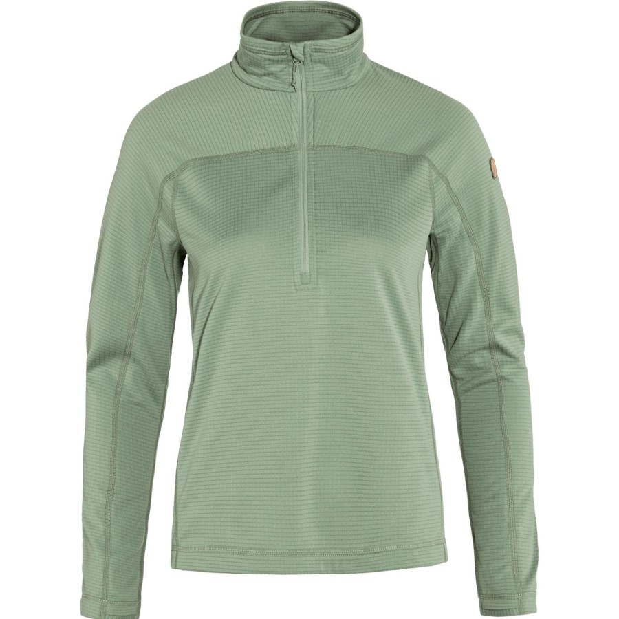 Naiset Fjällräven Fleece-Paidat | Naisten Abisko Lite Half Zip Fleecepaita - 100% Kierratettya Polyesteria