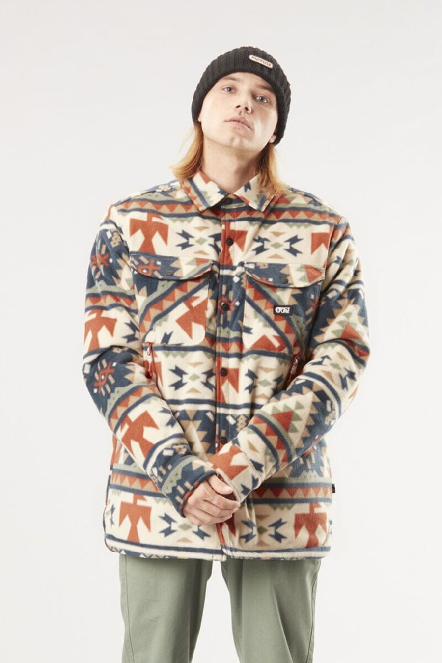 Miehet Picture Organic Fleece-Paidat | Miesten Bemidji Fleecetakki - Kierratetty Polyesteri & Polyesteri Kalema Print