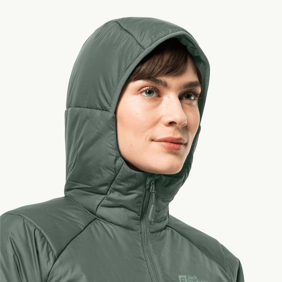 Naiset Jack Wolfskin Talvitakit | Naisten Bergland Ins Hoody Toppatakki - Kierratetyista Materiaaleista