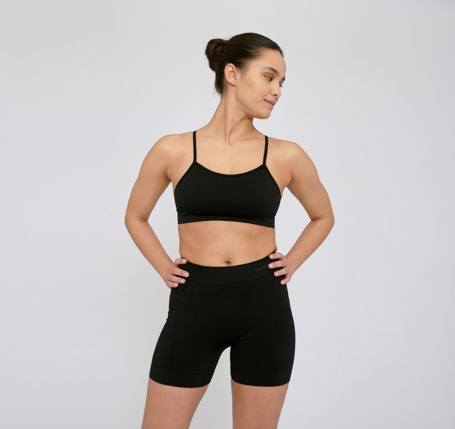 Naiset Organic Basics Jooga | Naisten Active Seameless Yoga Shortsit - Kierratettya Nylonia - Saumaton - Pyorailyshortsit