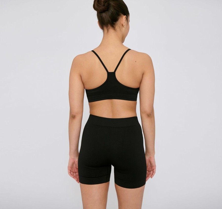 Naiset Organic Basics Jooga | Naisten Active Seameless Yoga Shortsit - Kierratettya Nylonia - Saumaton - Pyorailyshortsit