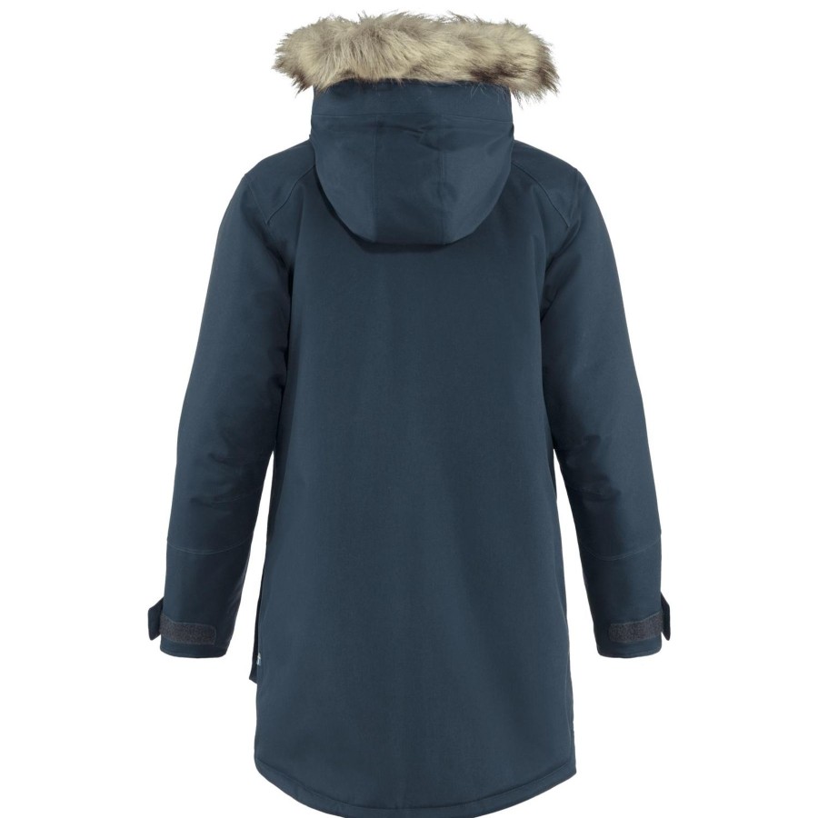 Naiset Fjällräven Naisten Uutuudet | Naisten Nuuk Parka - Kierratetty Nailon Ja Kierratetty Polyesteri Dark Navy