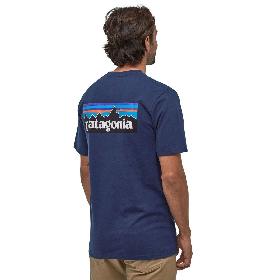 Miehet Patagonia Patagonian Miesten Vaatteet | Miesten P-6 Logo Responsibili-Tee® - Kierratettya Puuvillaa / Kierratettya Polyesteria