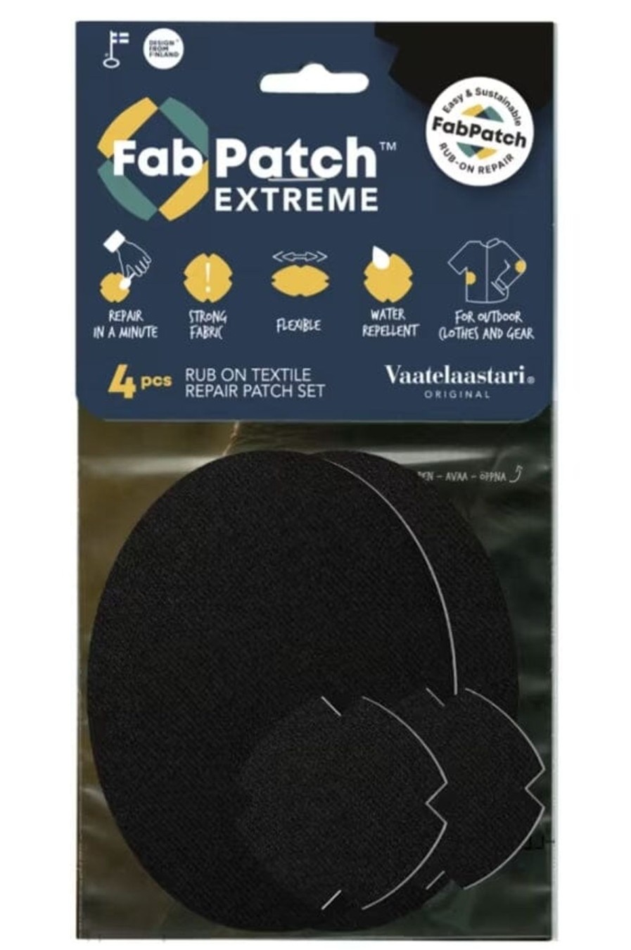 Laukut Ja Muut Varusteet Vaatelaastari Vaatteiden Korjaus | Vaatelaastari Extreme 4Kpl - Fabpatch Polyamidia